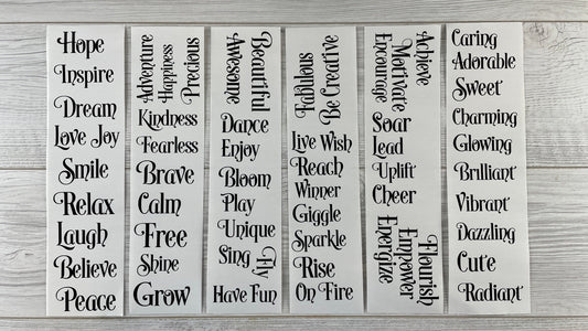 Inspirational Words Bundle Vinyl Decals