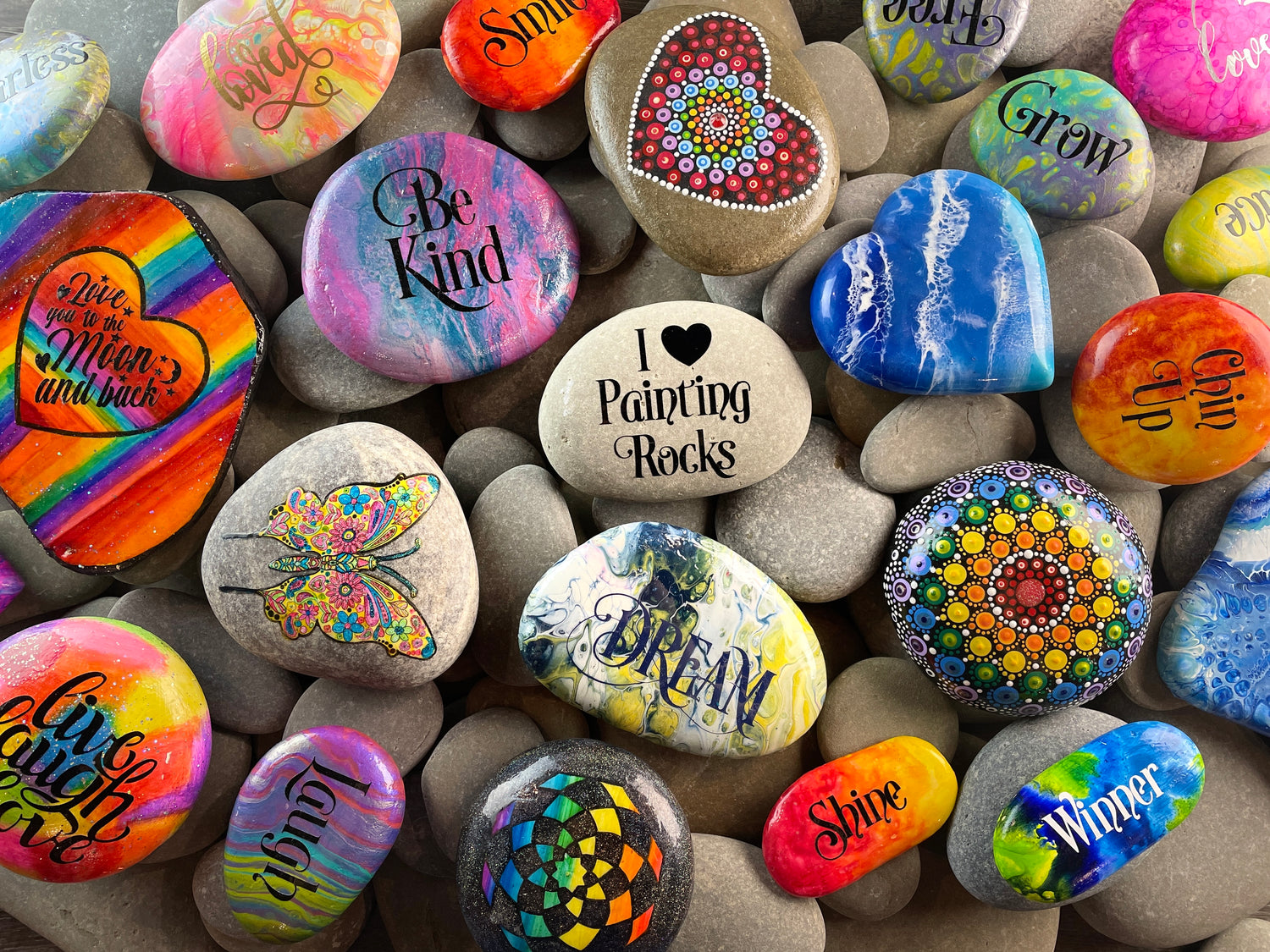 Painting rocks, kindness rocks, rock painting, #RocktasticArts