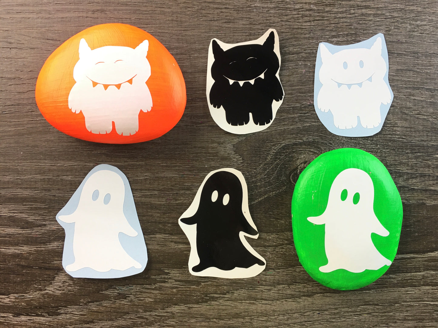 Set #21- A set of 8 Halloween Vinyl Rock Decals