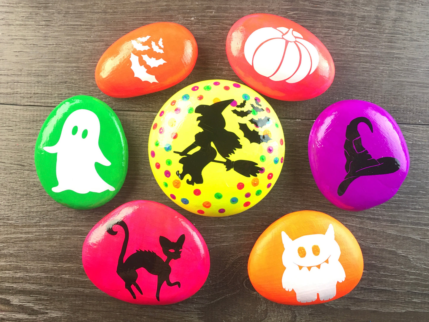 Set #21- A set of 8 Halloween Vinyl Rock Decals