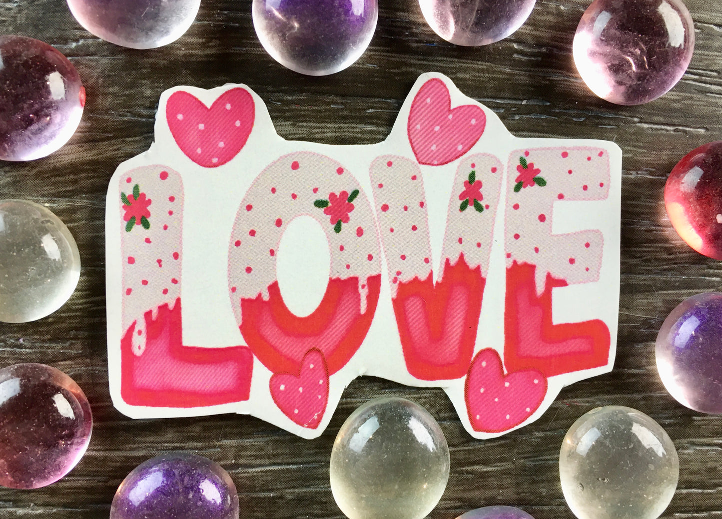 Set #1: A set of 5 Valentines Waterslide Decals #2