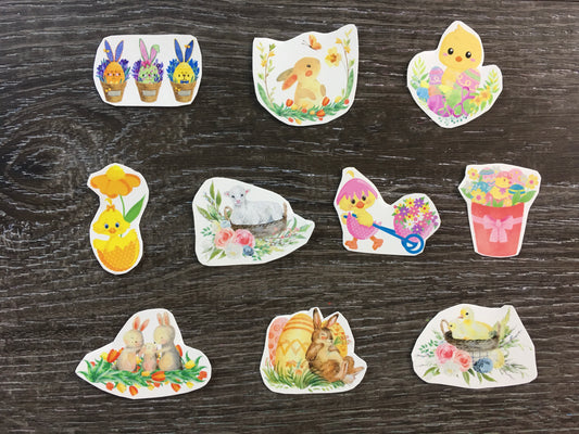 Set #4: A set of 10 Mini Easter Waterslide Decals
