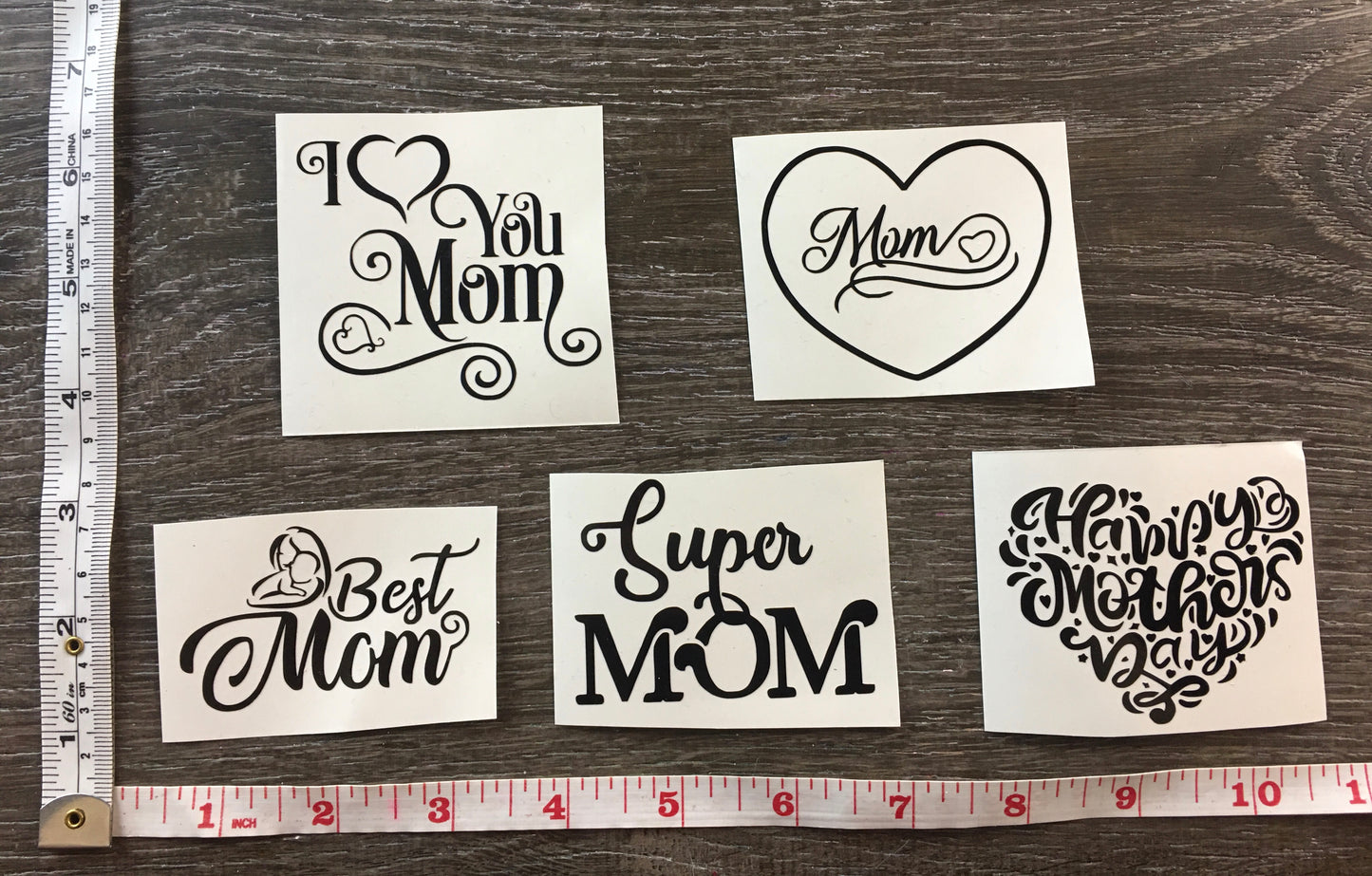 Set #17: Mother's Day - A set of five vinyl decals