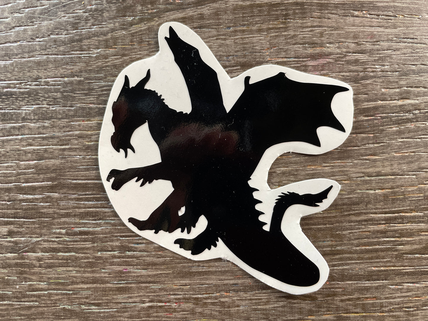 Set #24-A set of 5 Dragon Silhouette Vinyl Decals