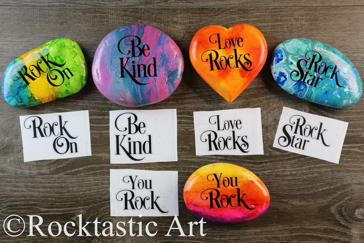 Set #13: Rock puns - A set of five vinyl decals