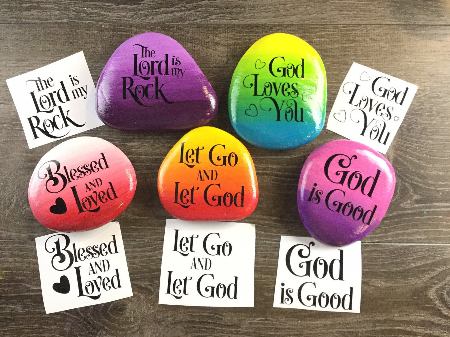 Set #7: Faith set - A set of five Christian vinyl decals