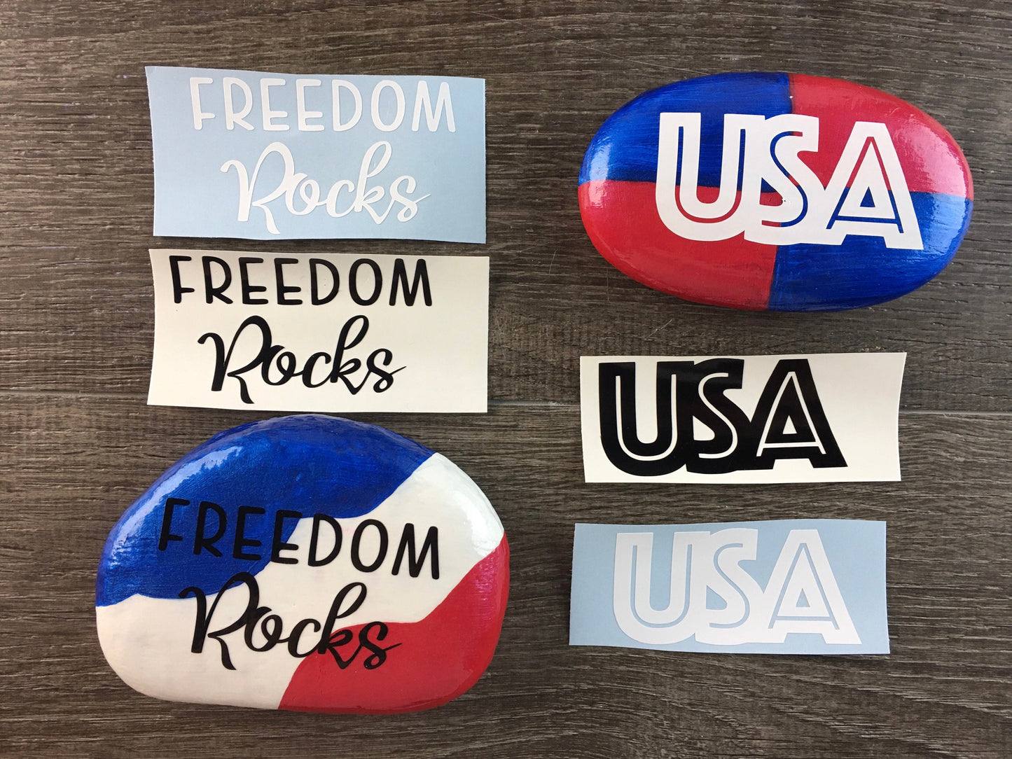 Set #12: USA Decals - A set of seven vinyl decals