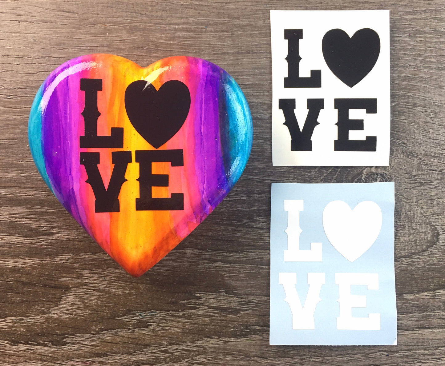 Set #11: Love Rocks - A set of five vinyl decals