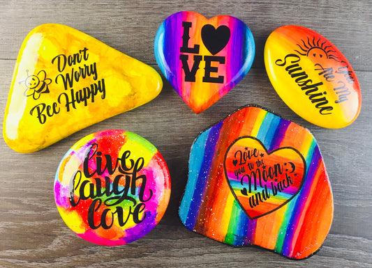 Set #11: Love Rocks - A set of five vinyl decals