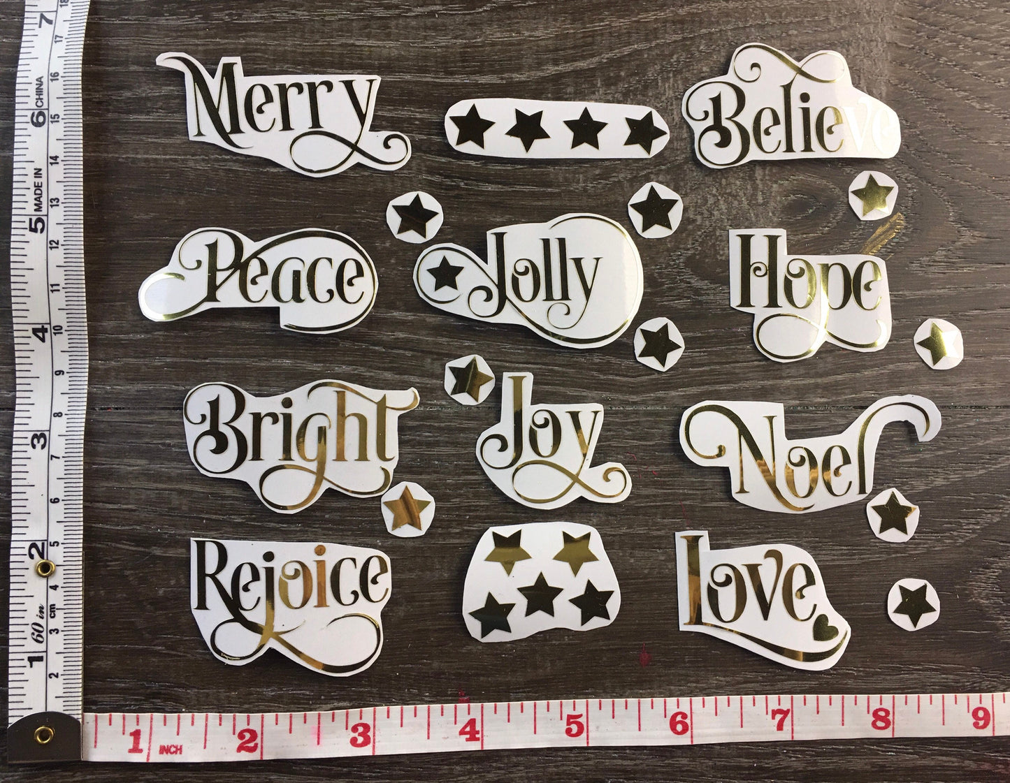 Set #15- A set of 10 Christmas Vinyl Decals