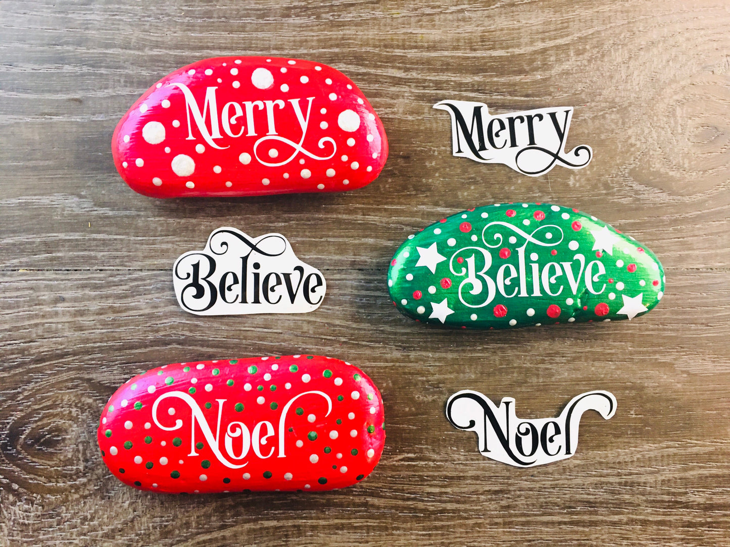 Set #15- A set of 10 Christmas Vinyl Decals